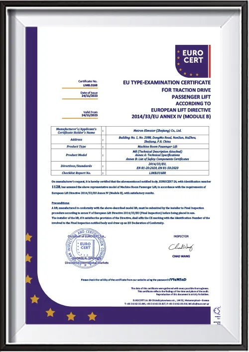 CE certificate MDMR LIMB.0168