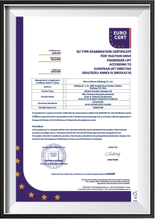 CE certificate MDMRL LIMB.0169